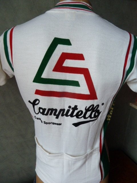 Superbe maillot vintage CAMPITELLO, Cyclisme, Eroica, Lustin, Enlèvement ou Envoi, Comme neuf, Maillot