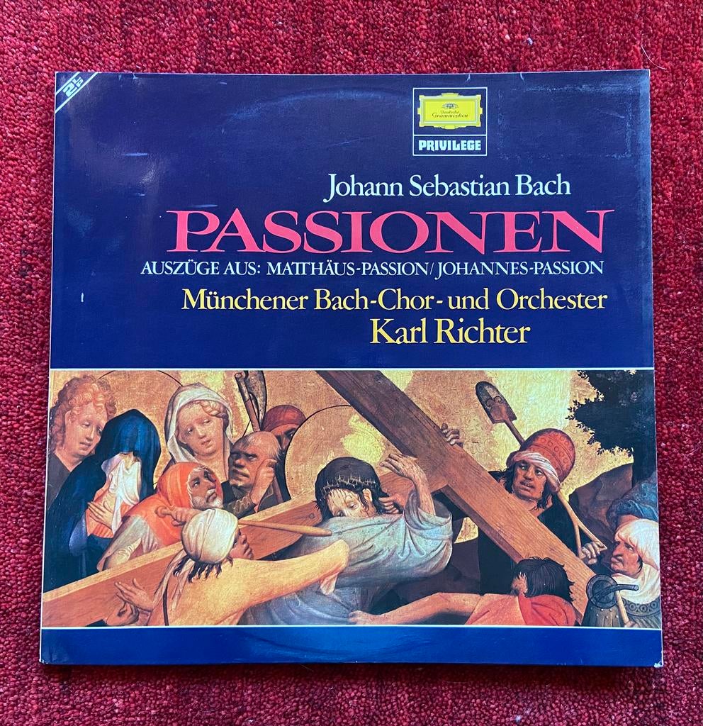 Dubbel LP Bach Passionen Karl Richter 1961 NM, Cd's en Dvd's, Dubbel-LP, Ophalen of Verzenden