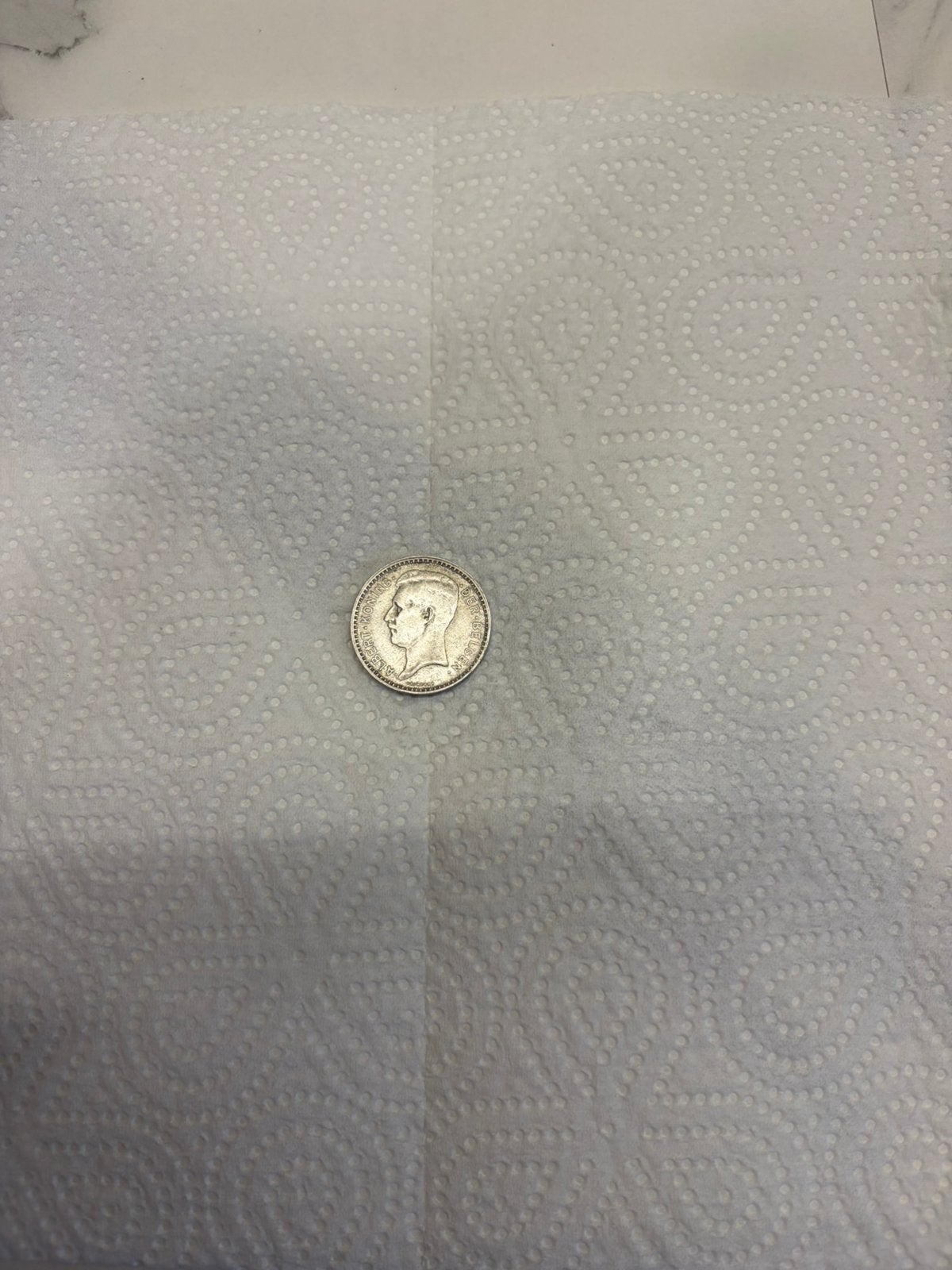 2 zilveren munten koning albert 1934 ,20 franc, Postzegels en Munten, Ophalen
