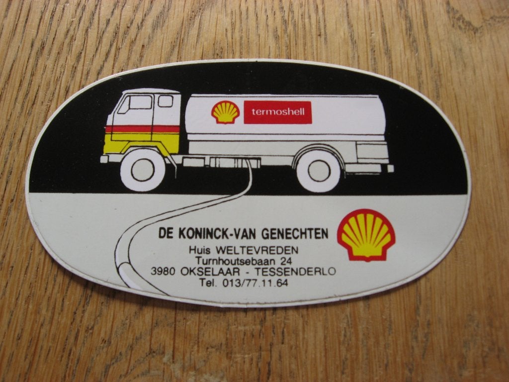 Sticker Shell Okselaar Tessenderlo 12 x 7 cm, Verzamelen, Stickers, Ophalen of Verzenden, Nieuw, Bedrijf of Vereniging