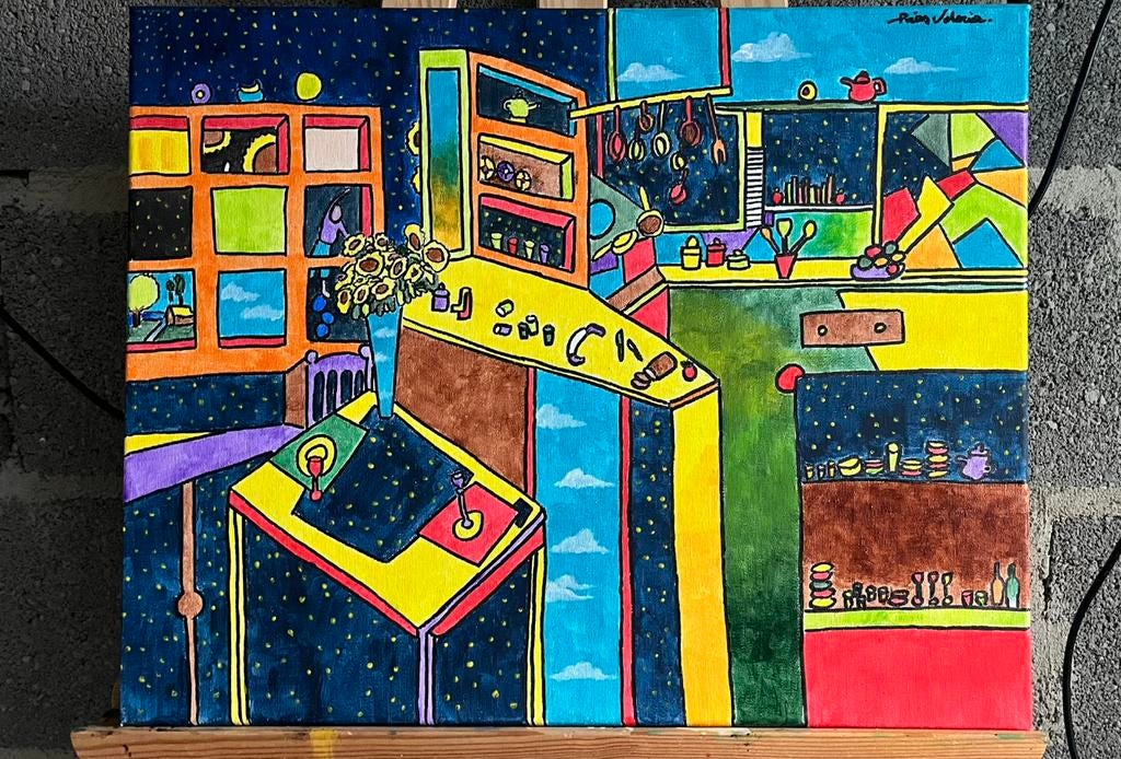 schilderij "the kitchen", Consoles de jeu & Jeux vidéo, Jeux | Atari, Enlèvement, Comme neuf