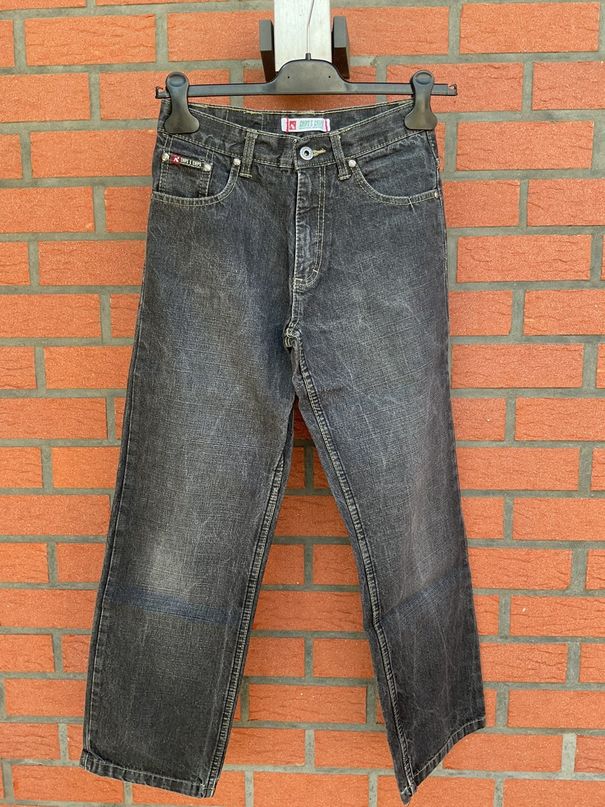 Zwarte jeans Maat 158 zie foto, Kinderen en Baby's, Kinderkleding | Maat 158, Ophalen of Verzenden, Gebruikt, Jongen, Broek