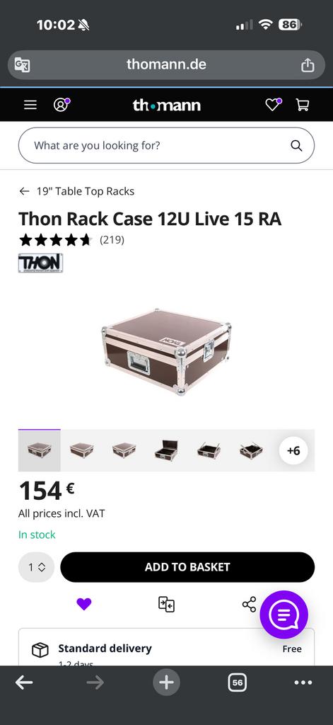 FLIGHT CASE RACK THON 12u live neuf, Enlèvement, Comme neuf