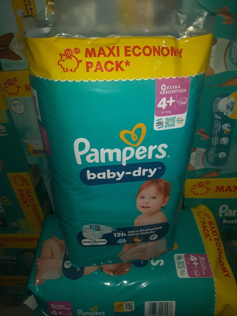 Pampers 4+ Baby Dry Maxipack 108 st., Kinderen en Baby's, Ophalen of Verzenden, Nieuw, Overige typen, Overige merken