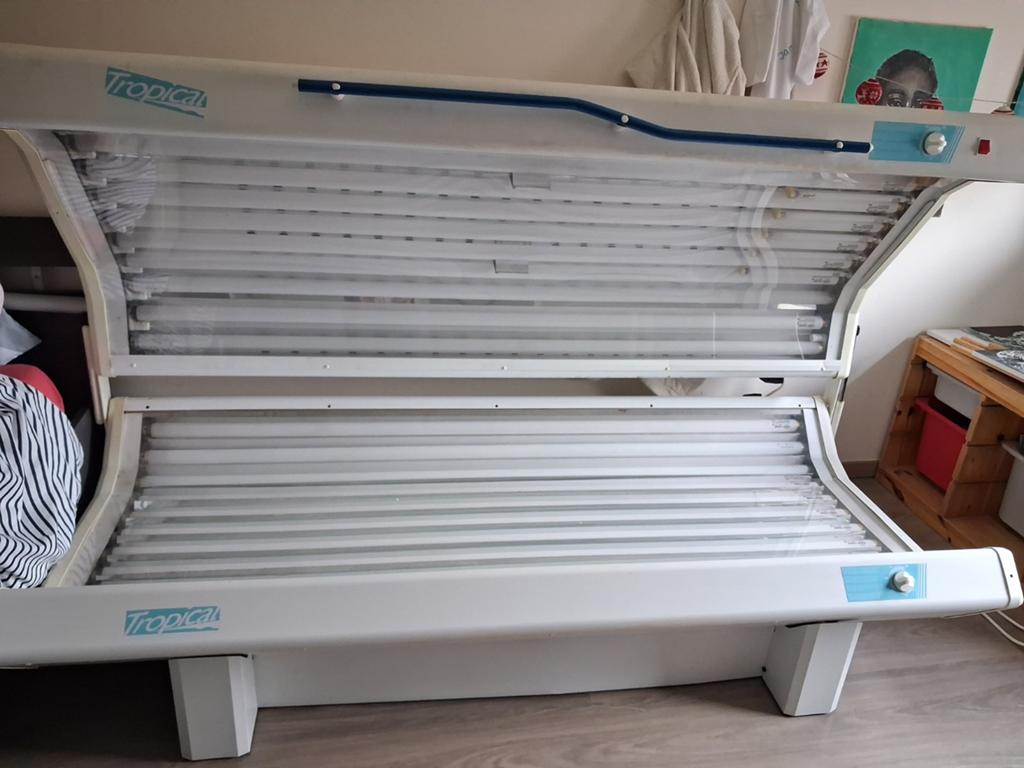 dubbele zonnebank, Electroménager, Solarium, Banc solaire & Bronzage facial, Enlèvement