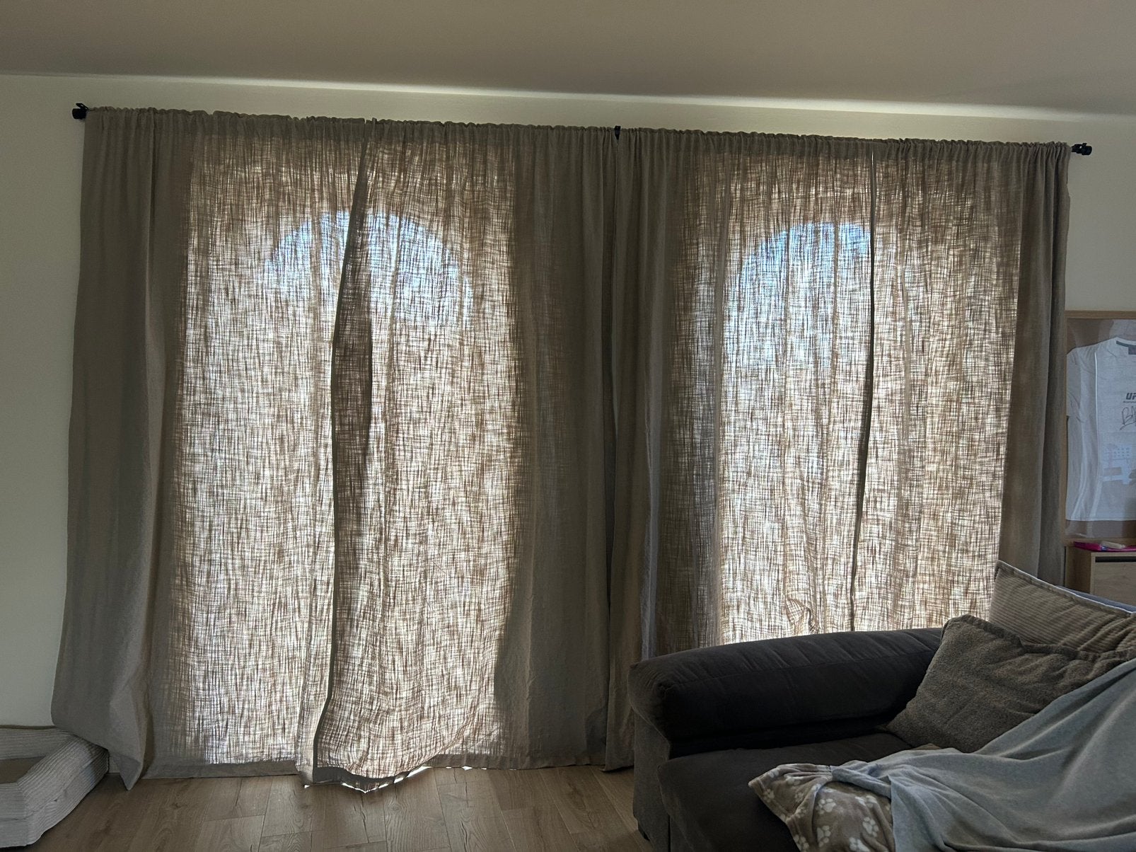 Gordijnen, Ophalen, Overige merken, 245 cm, Beige
