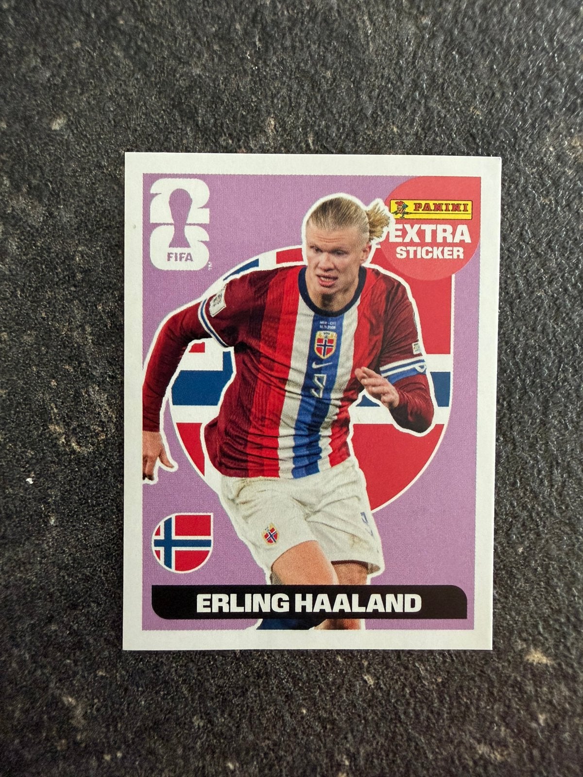 Erling Haaland extra paars, Hobby & Loisirs créatifs, Autocollants & Images, Enlèvement, Comme neuf