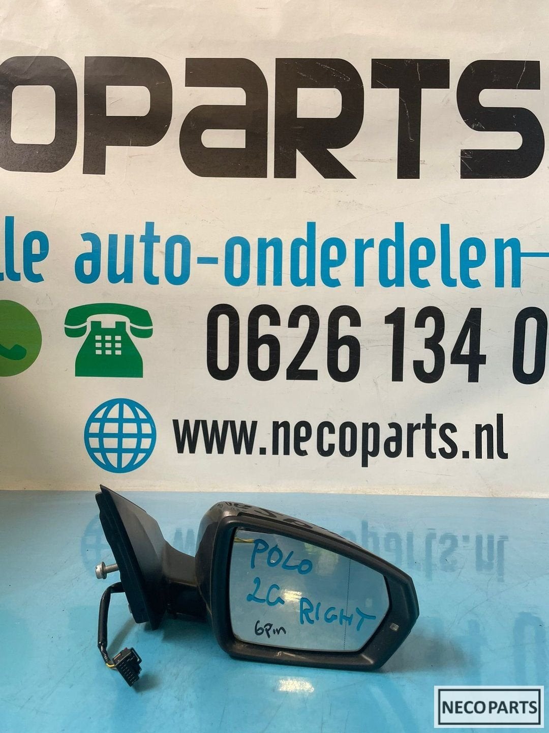 VW POLO 2G BUITENSPIEGEL BUITEN SPIEGEL LA7N ALLES LEVERBAAR, Gebruikt, -, Volkswagen, -