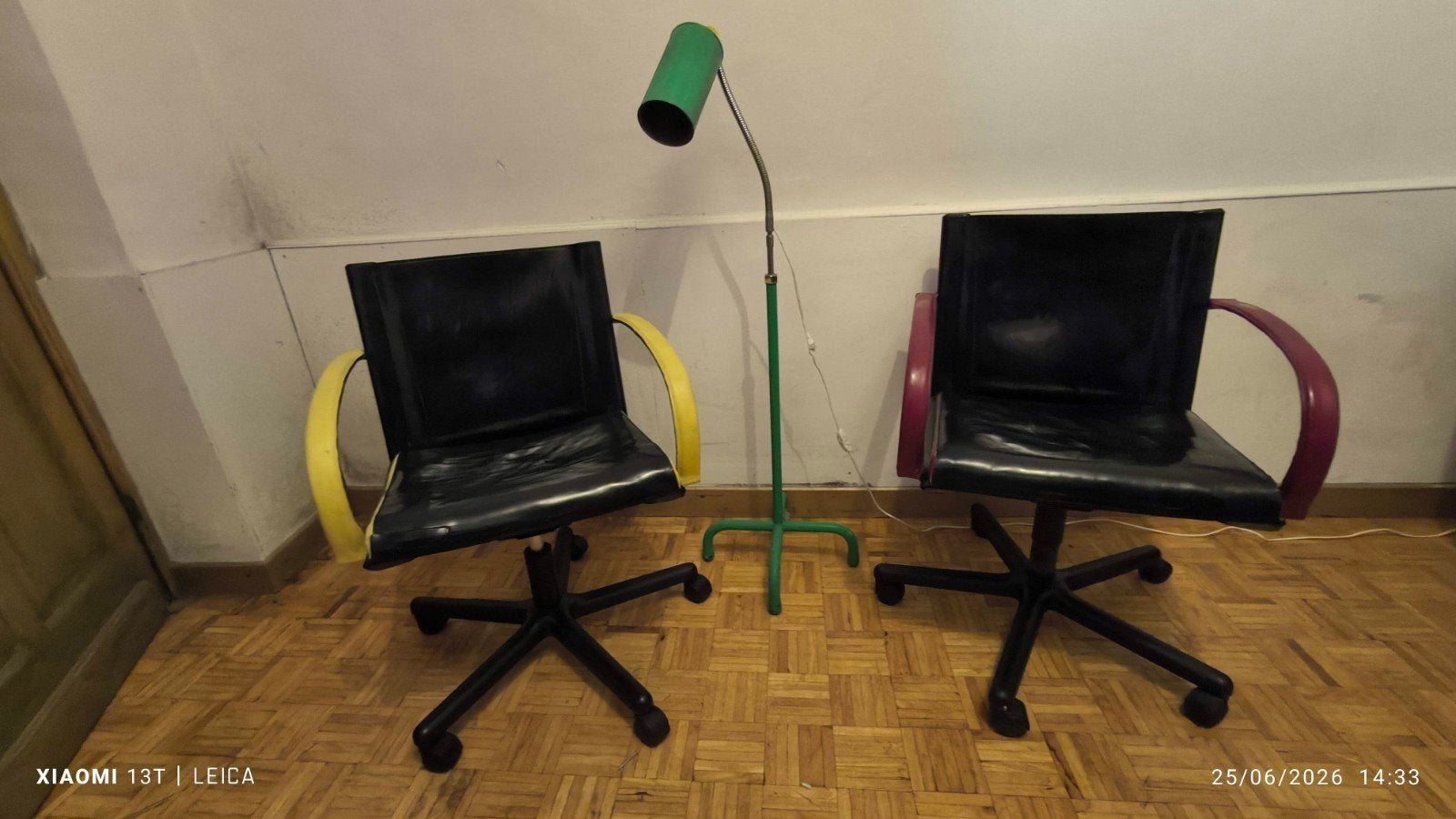 2 sièges de bureau signés Matteo Grassi custom RVancles, Maison & Meubles, Chaises de bureau, Jaune, Enlèvement