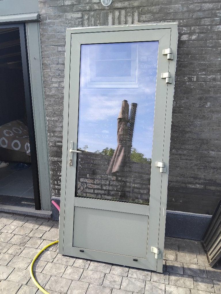 Aluminium buitendeur, Porte extérieure, Comme neuf, Enlèvement, 200 à 215 cm