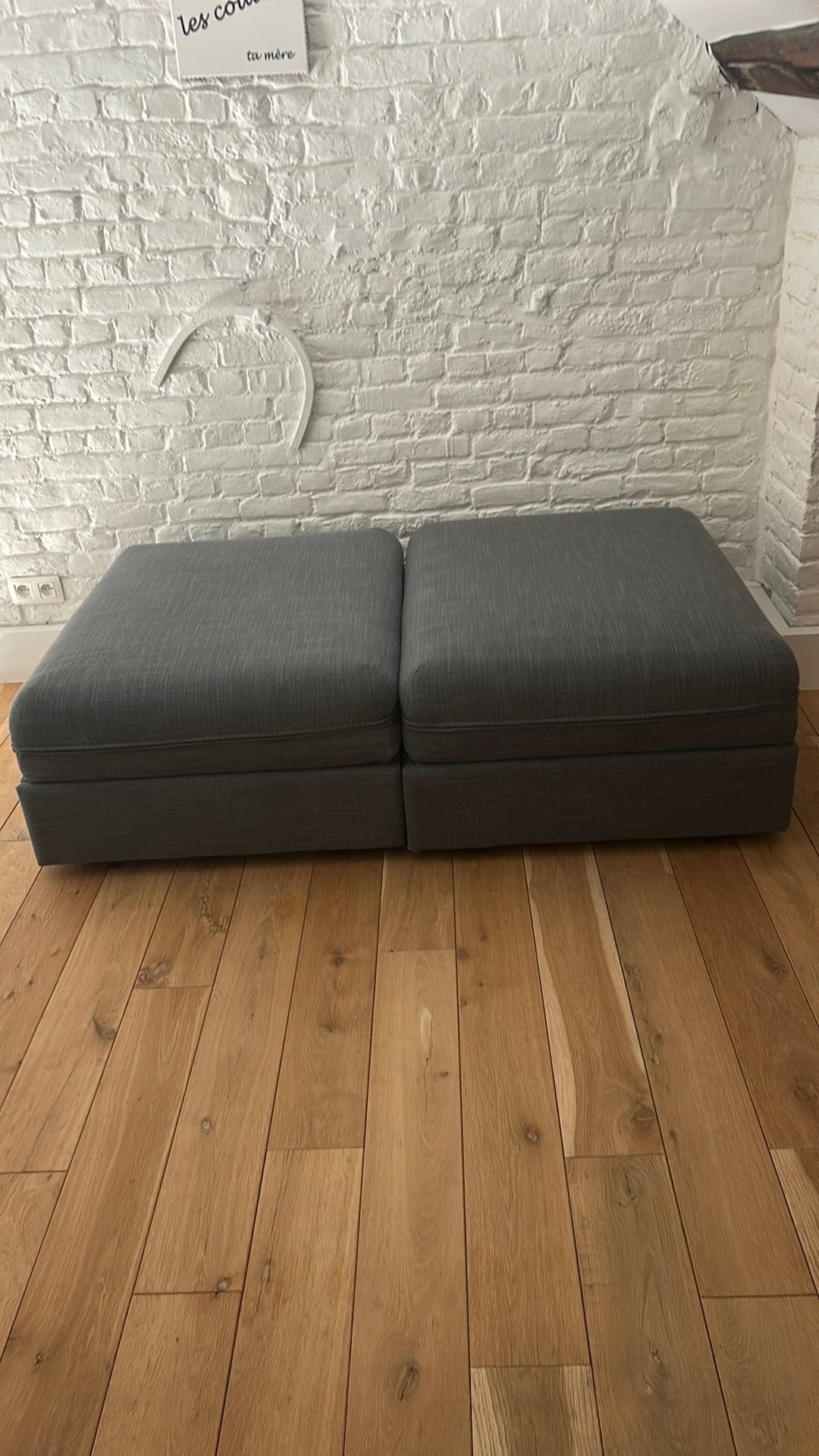 Pouf Lit IKEA Vallentunna gris anthracite, Maison & Meubles, Enlèvement, Comme neuf