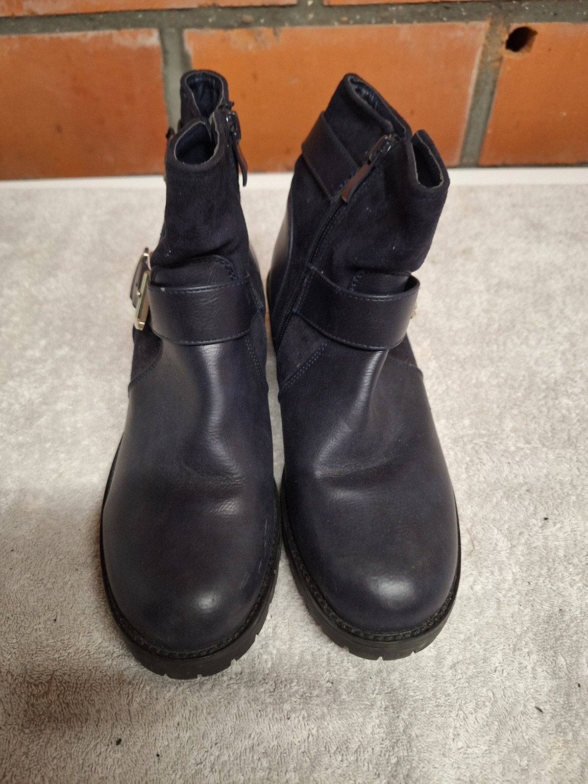 korte botjes donker blauw maat 37, Ophalen, Blauw, Lage of Enkellaarzen, Gedragen