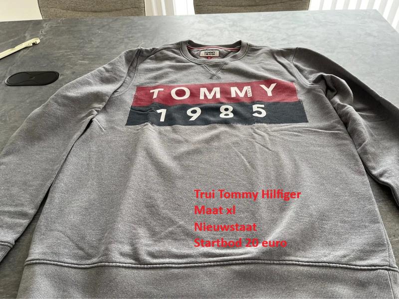 Trui Tommy Hilfiger, Gris, Enlèvement ou Envoi, Taille 56/58 (XL), Comme neuf
