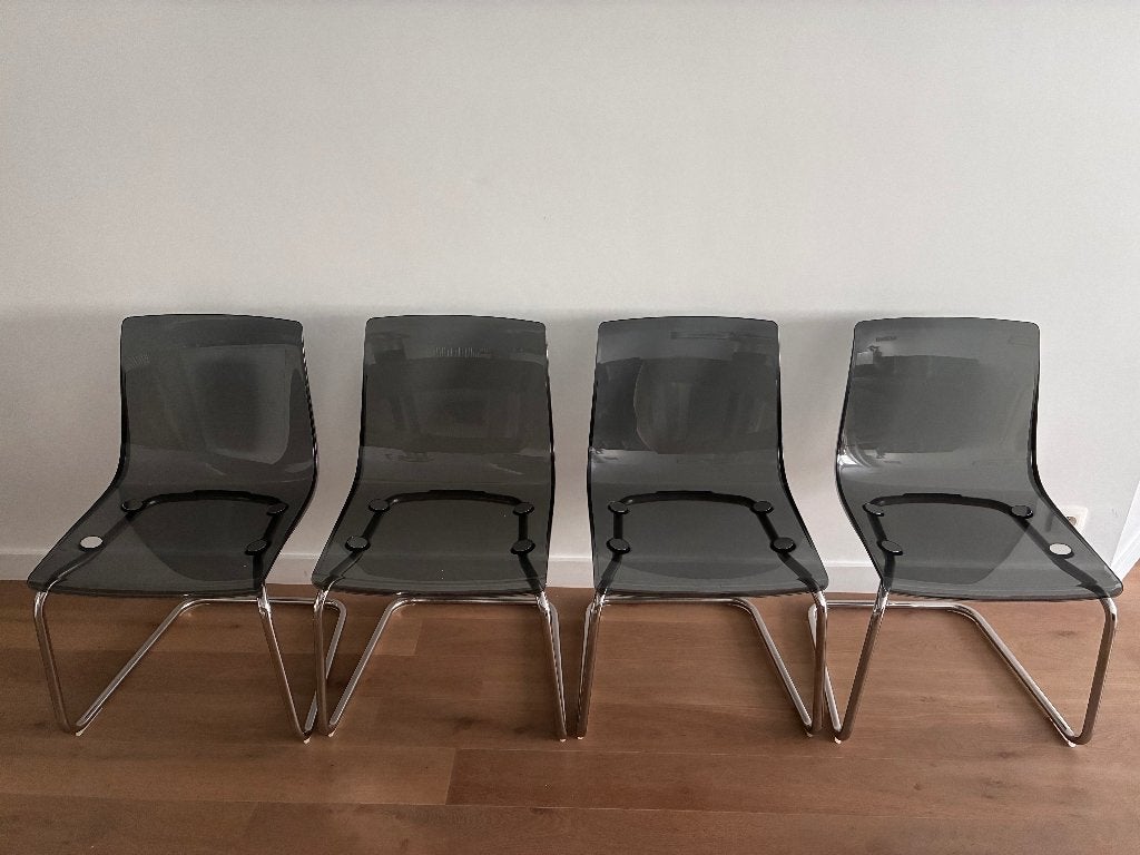 Transparante stoelen IKEA 4 stuks, Enlèvement, Utilisé, Quatre