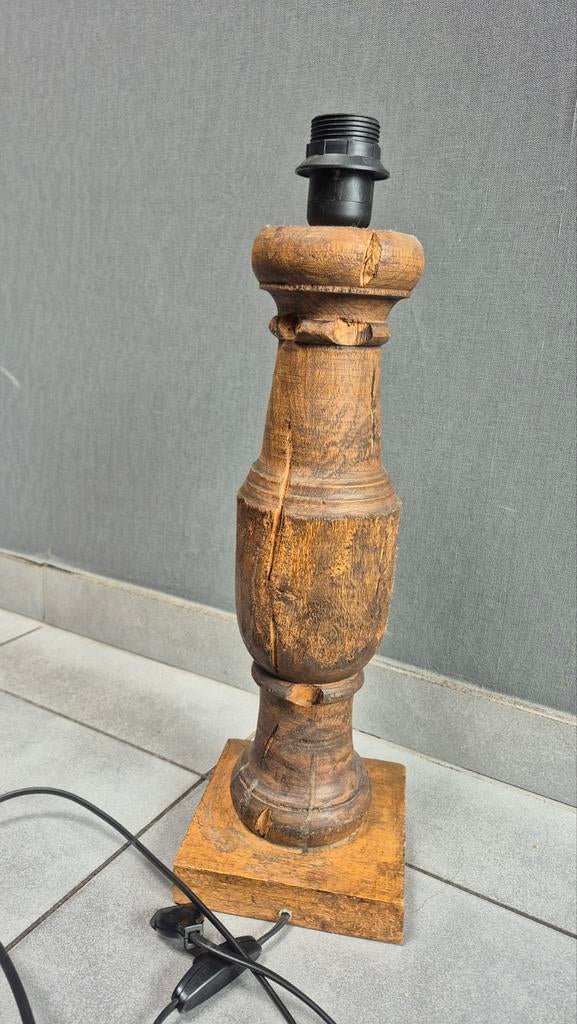 Pied de lampe en bois, Maison & Meubles, Enlèvement, Bois