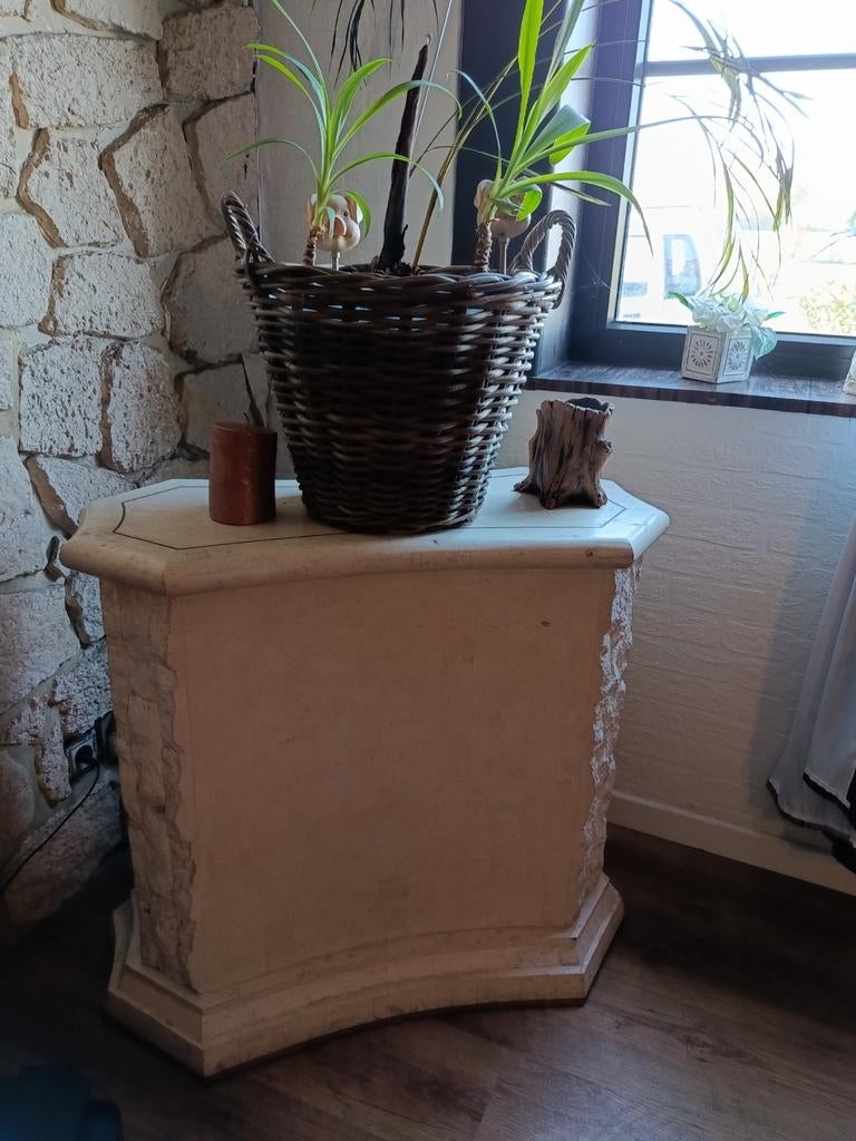 Console demi-lune en pierre – design élégant et unique, Enlèvement