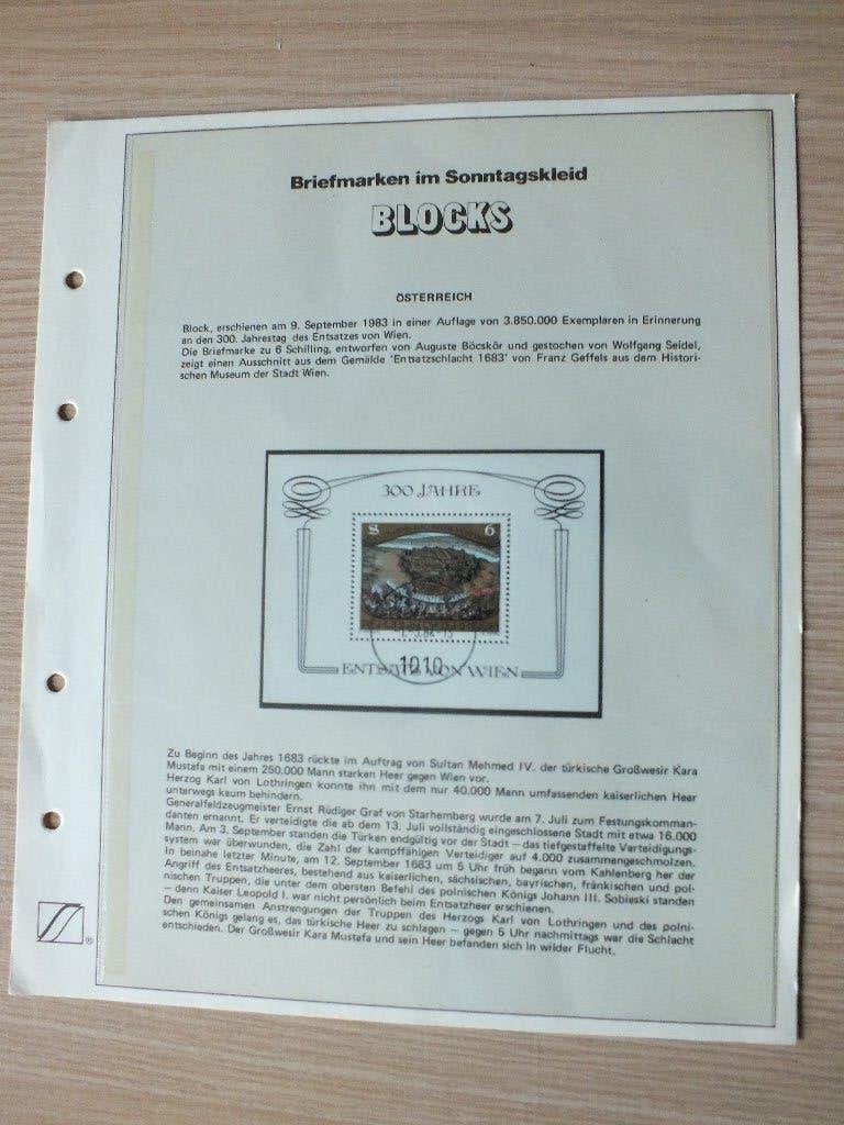 Autriche, bloc 6, 1983, sur feuille de préimpression, Enlèvement ou Envoi