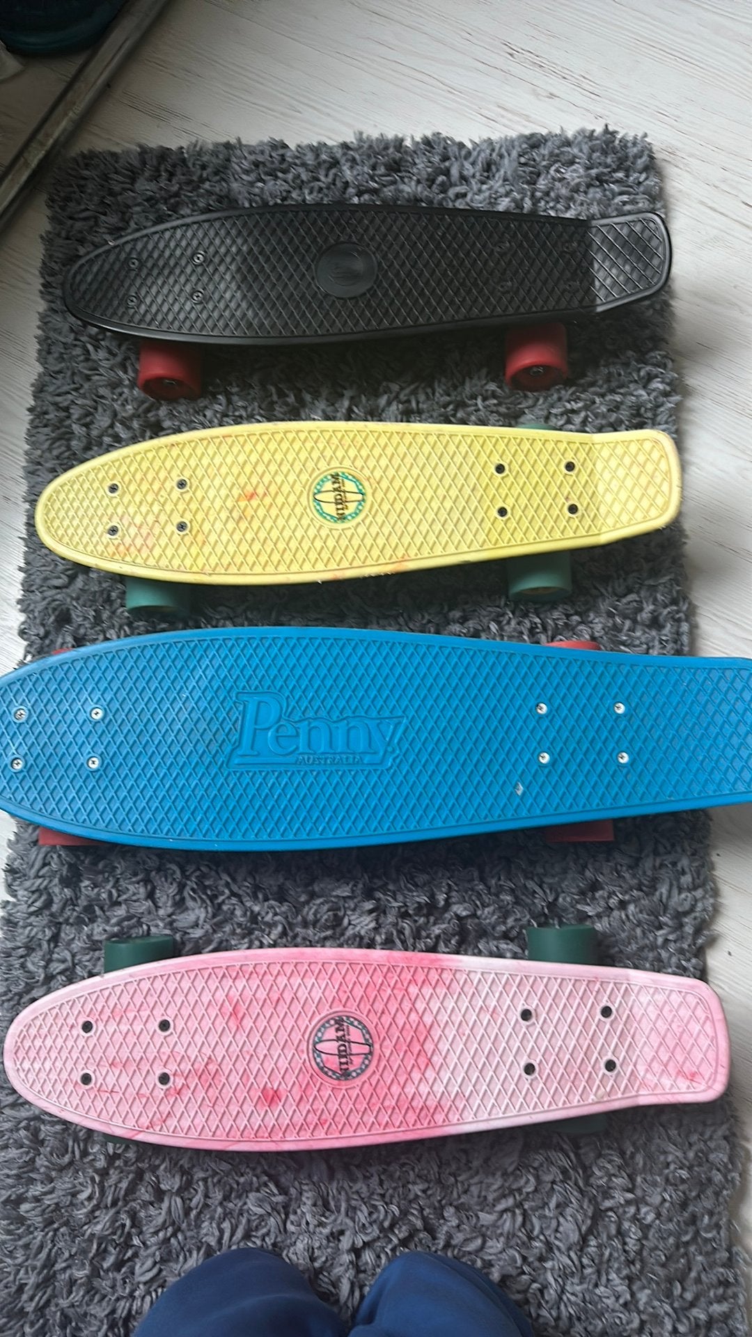 4 pennyboards 1 origineel van merk penny, Ophalen, Gebruikt, Skateboard