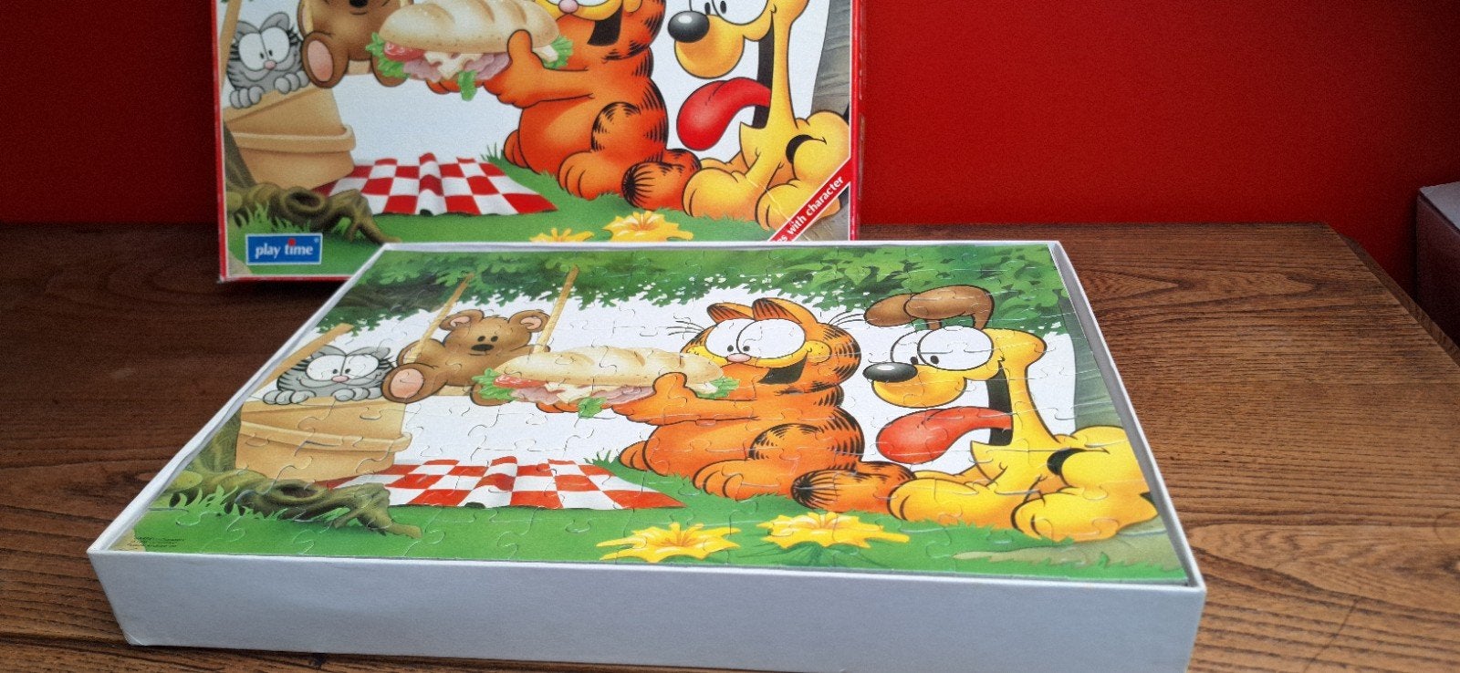 Puzzel Garfield, Enlèvement