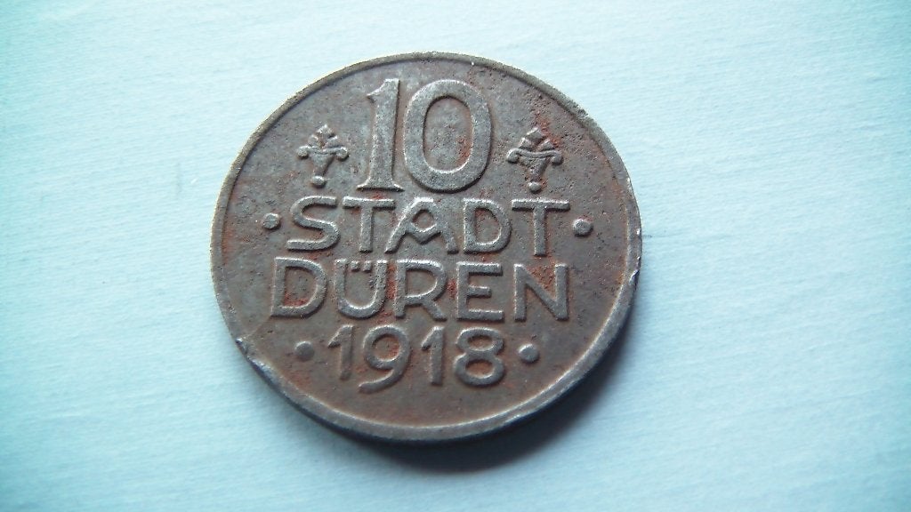 allemagne duren 10 pfennig 1918, Enlèvement, Allemagne