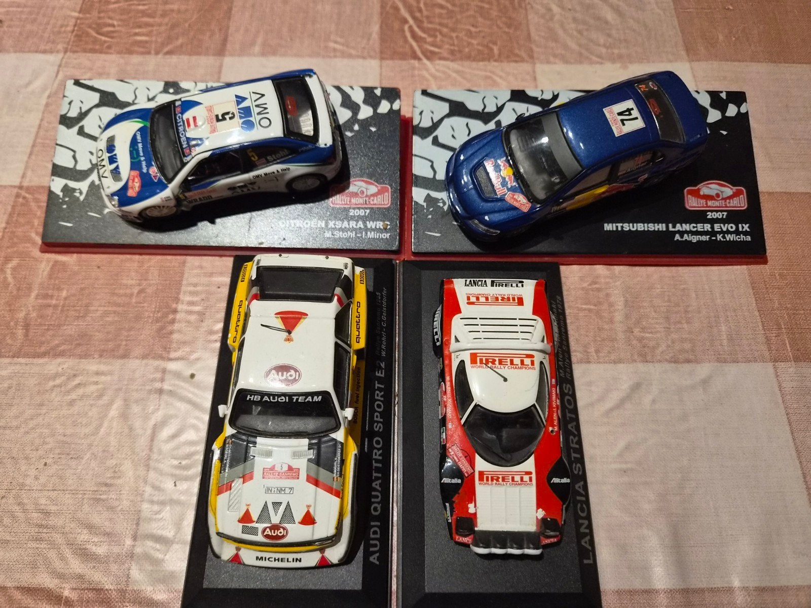 lot voitures rally, Enlèvement ou Envoi, Comme neuf, 1:5 à 1:8, Voiture