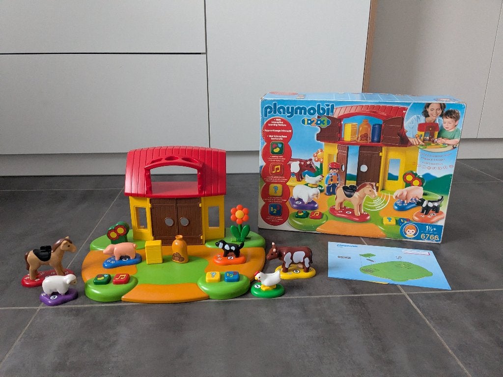 Speelgoed - Playmobil 1 2 3 - boerderij, Kinderen en Baby's, Ophalen of Verzenden, Gebruikt, 1.2.3
