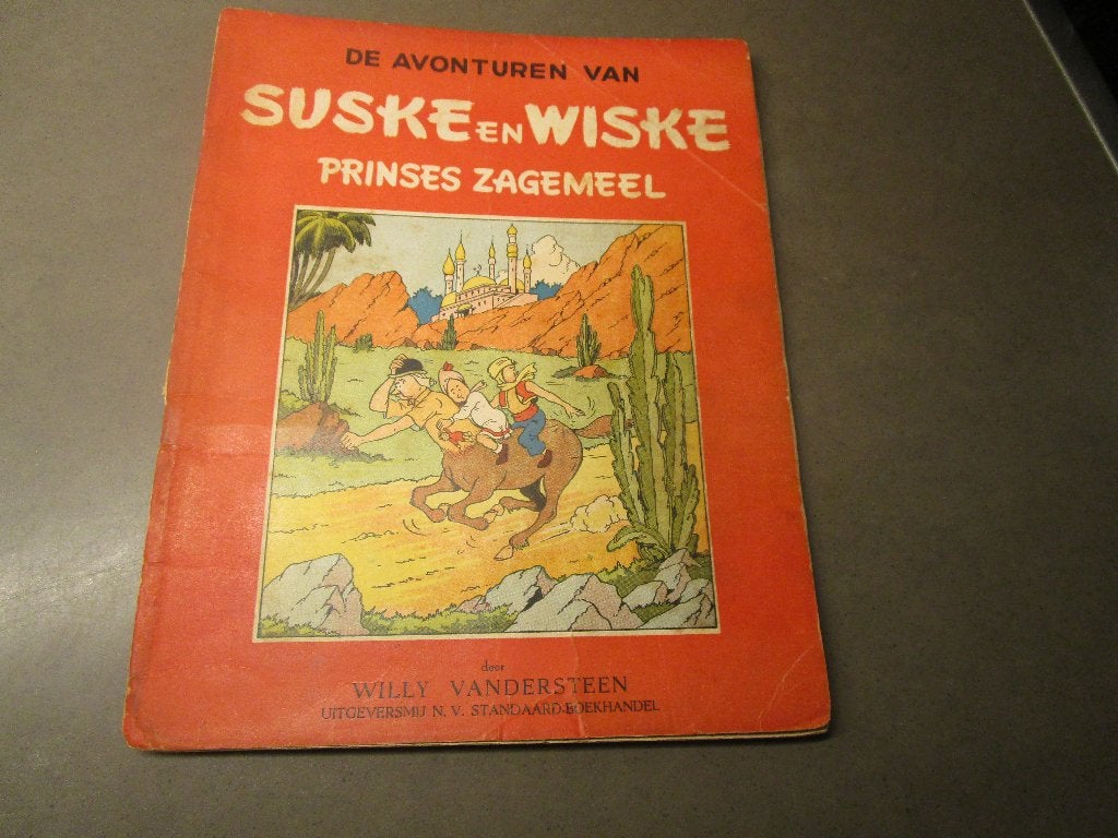 TOPNUMMER : Prinses Zagemeel - 1e druk - 1949, Gelezen, Willy Vandersteen, Eén stripboek, Ophalen of Verzenden