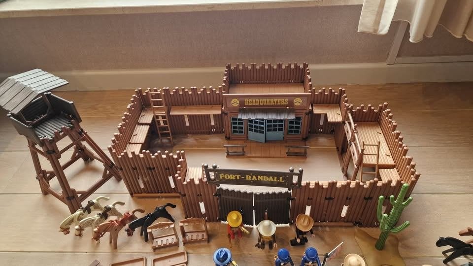 playmobil fort randall (3419) + indianen (3742), Kinderen en Baby's, Complete set, Zo goed als nieuw, Kasteel/Fort, Historisch