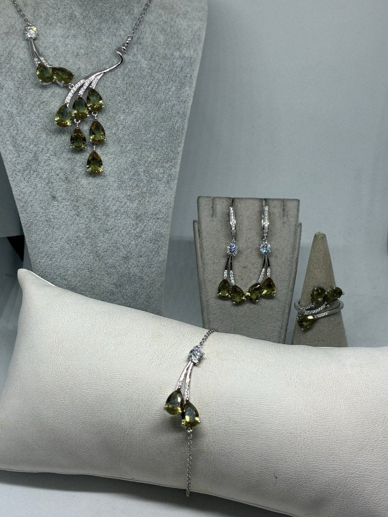 Complete Sieradenset met Verstelbare Ketting, Armband, Ring, Ophalen of Verzenden