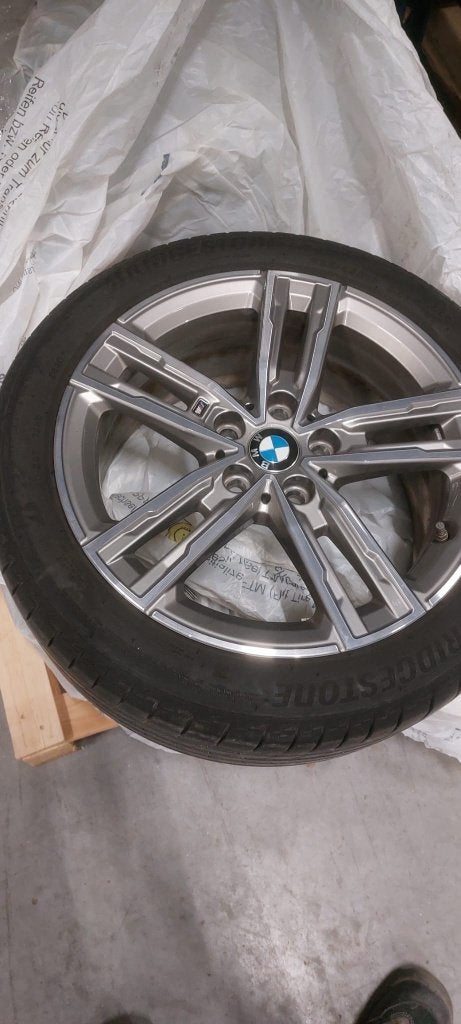 Autobanden met M velgen BMW, Ophalen, Gebruikt, Banden en Velgen, 17 inch