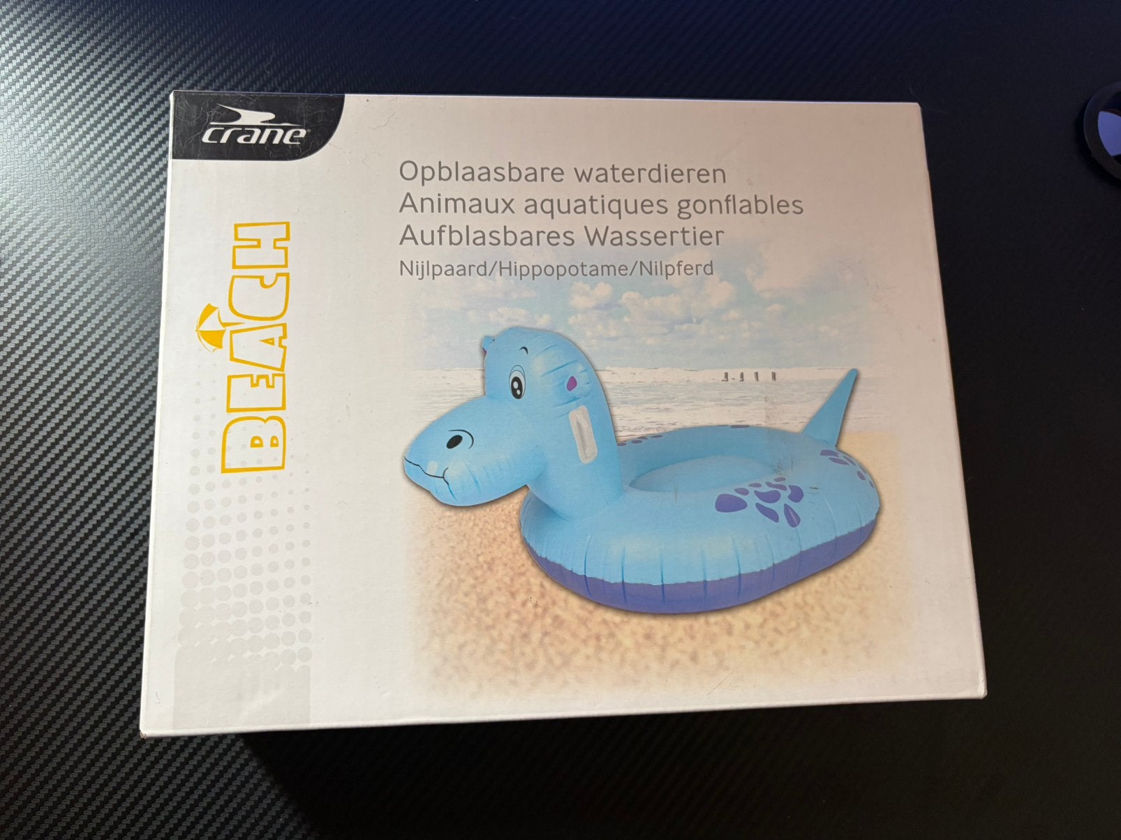 Crane Opblaasbaar Nijlpaard Zwemband / Waterspeelgoed 155 cm, Kinderen en Baby's, Speelgoed | Buiten | Opblaasfiguren, Zo goed als nieuw