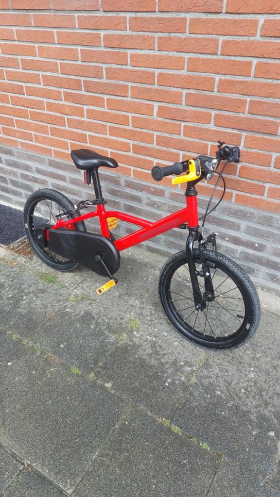 Kinderfiets - 16inch, Fietsen en Brommers, Fietsen | Crossfietsen en BMX, Zo goed als nieuw, 16 tot 20 inch, Staal, V-brakes, Velgrem