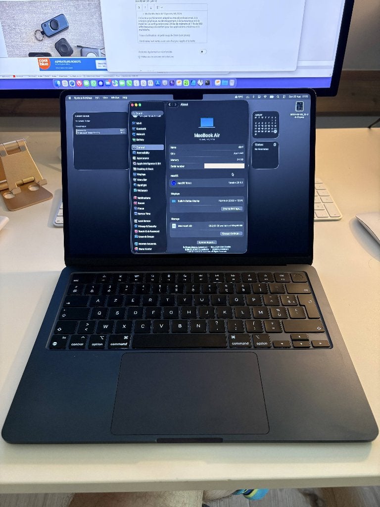 MacBook Air 13″ M3 — 24 GB RAM — 1 TB SSD, Ophalen, 1 TB of meer, 13 inch, Zo goed als nieuw