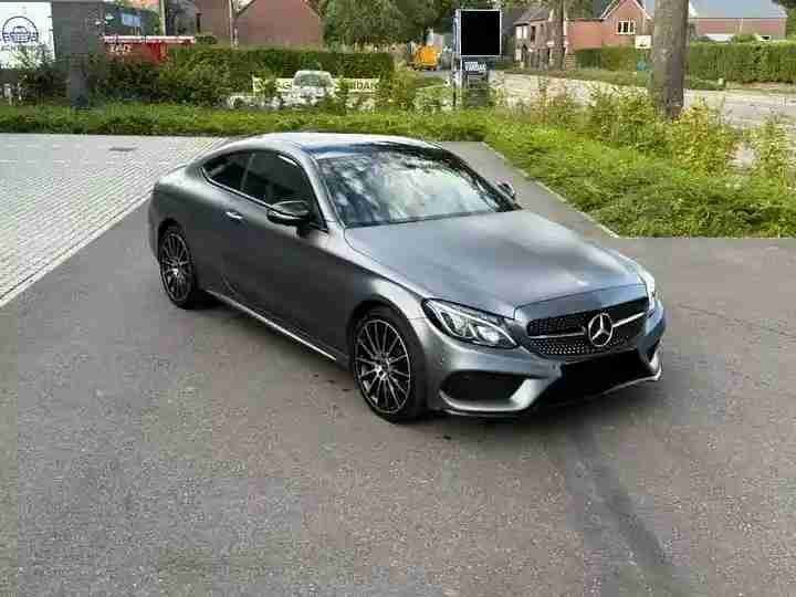 Mercedes-Benz C 200 AMG 4-Matic Coupé, Autos, Cuir, Argent ou Gris, Achat, Euro 6