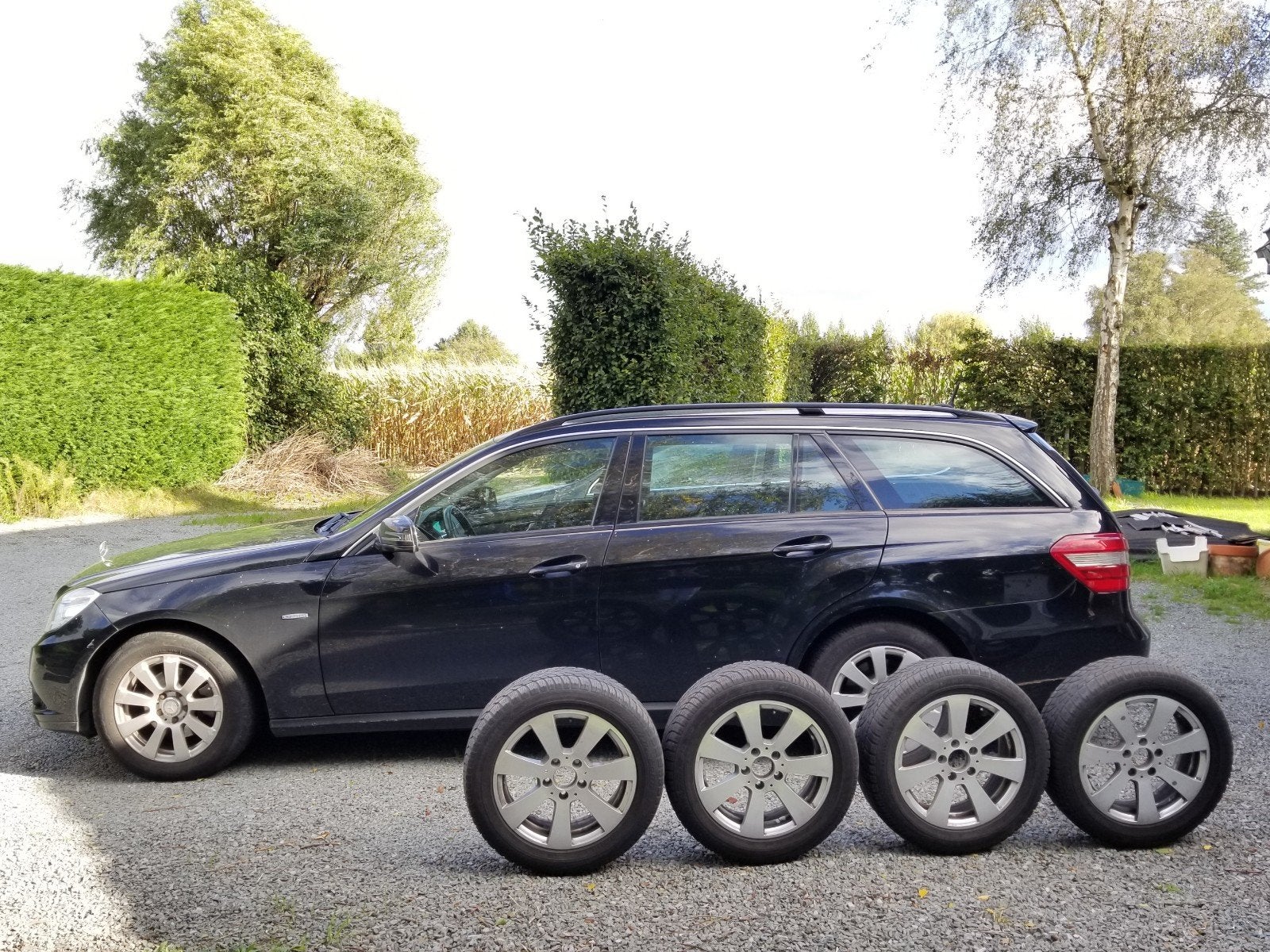 Mercedes klasse C & E alu velgen (met banden), Auto-onderdelen, Banden en Velgen, Banden en Velgen, Ophalen
