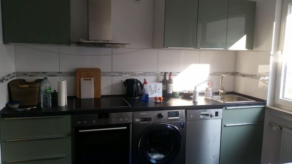 Cuisine Ikea Metod vert menthe, Brillant ou Laqué, Comme neuf, Cuisine à paroi simple, Vert