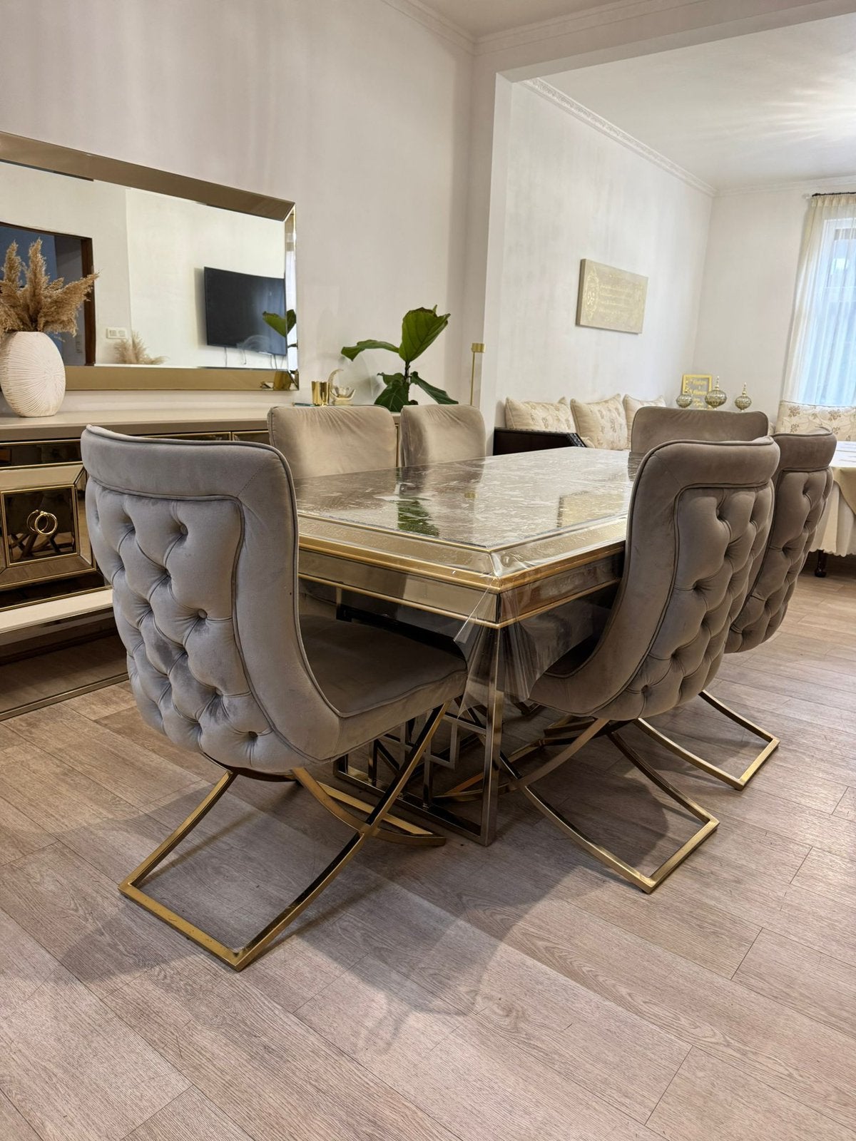 Salle a manger, Maison & Meubles, Ameublement | Revêtements de sol, Enlèvement, Comme neuf, Beige