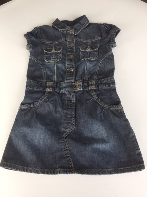Jeans jurkje maat 128., Kinderen en Baby's, Kinderkleding | Maat 128, Meisje, JBC, Ophalen of Verzenden, Zo goed als nieuw