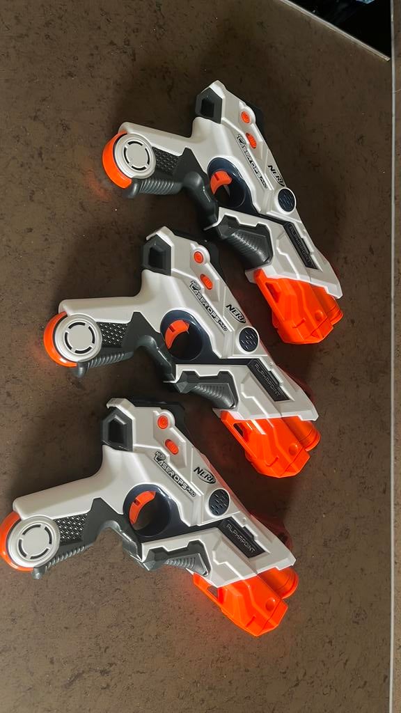 Nerf laserops geweren, Ophalen, Gebruikt