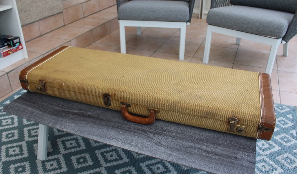 Fender tweed case "no logo" Fullerton 1982 - RARE, Ophalen, Gebruikt, Elektrische gitaar, Flightcase