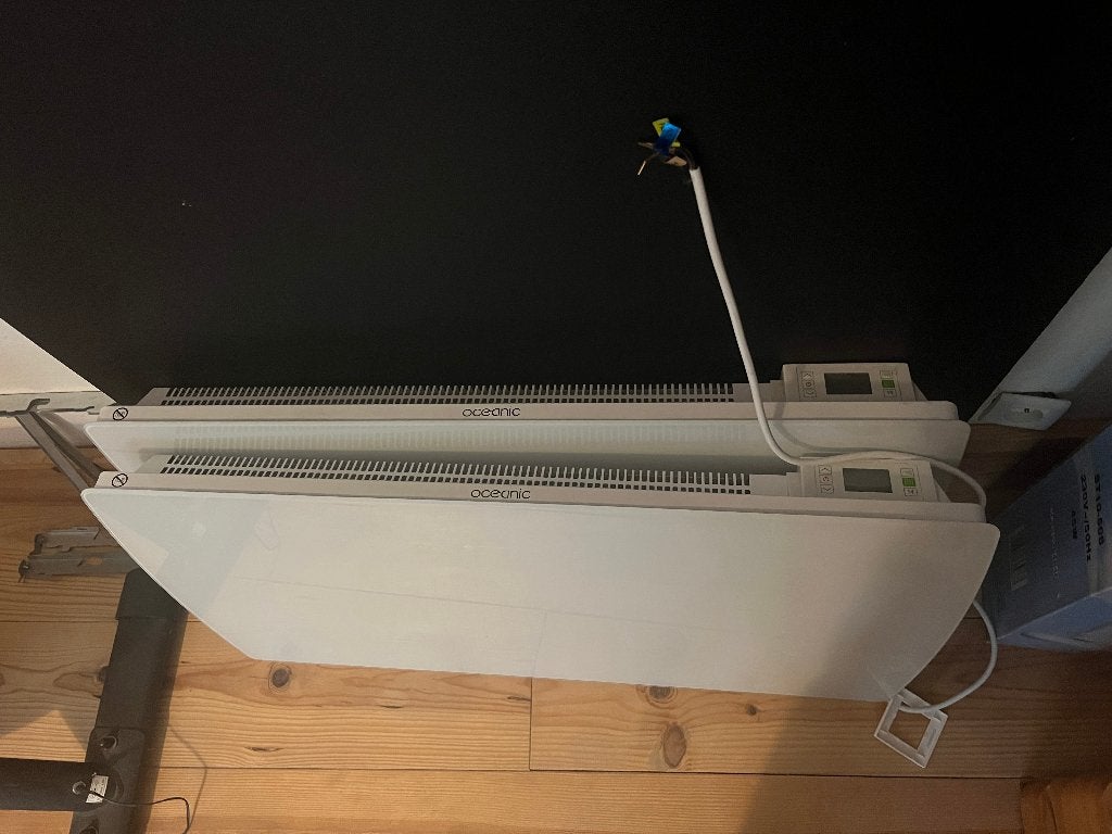 Radiateur électrique mural programmable, 800 watts ou plus, Enlèvement, Utilisé, Radiateur