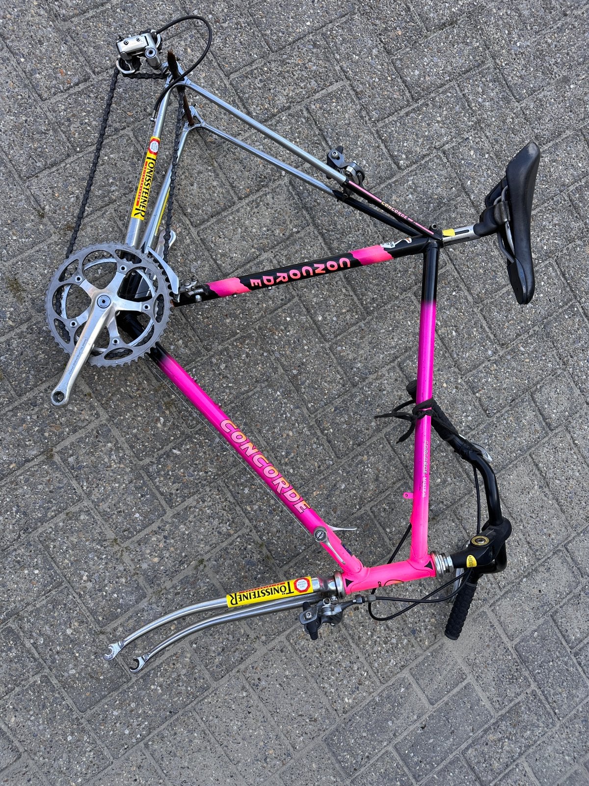 3 retro kaders van koersfietsen, Enlèvement, Utilisé, Autres marques
