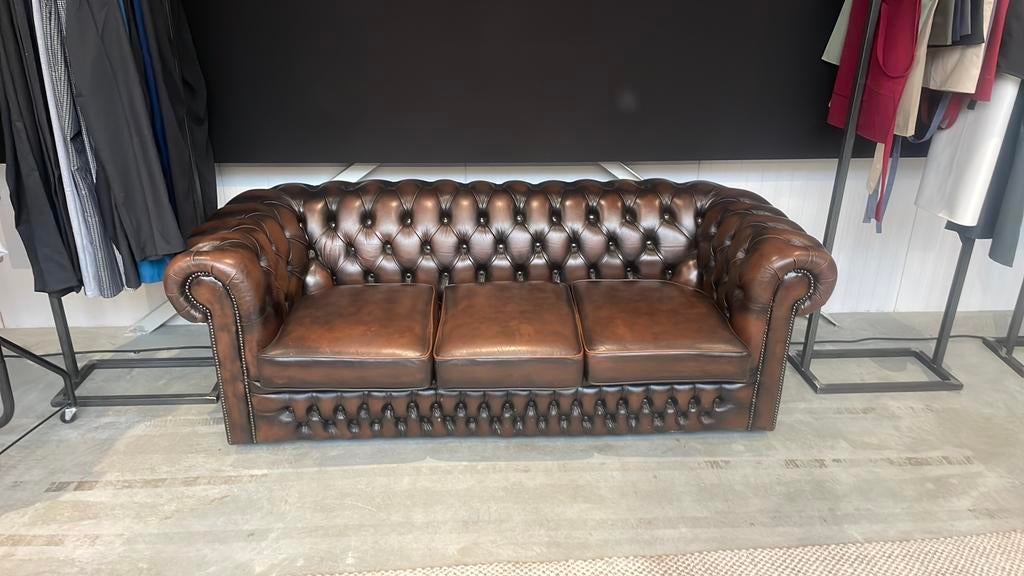 Set Chesterfield à vendre, Maison & Meubles, Canapés | Salons, Enlèvement, Comme neuf