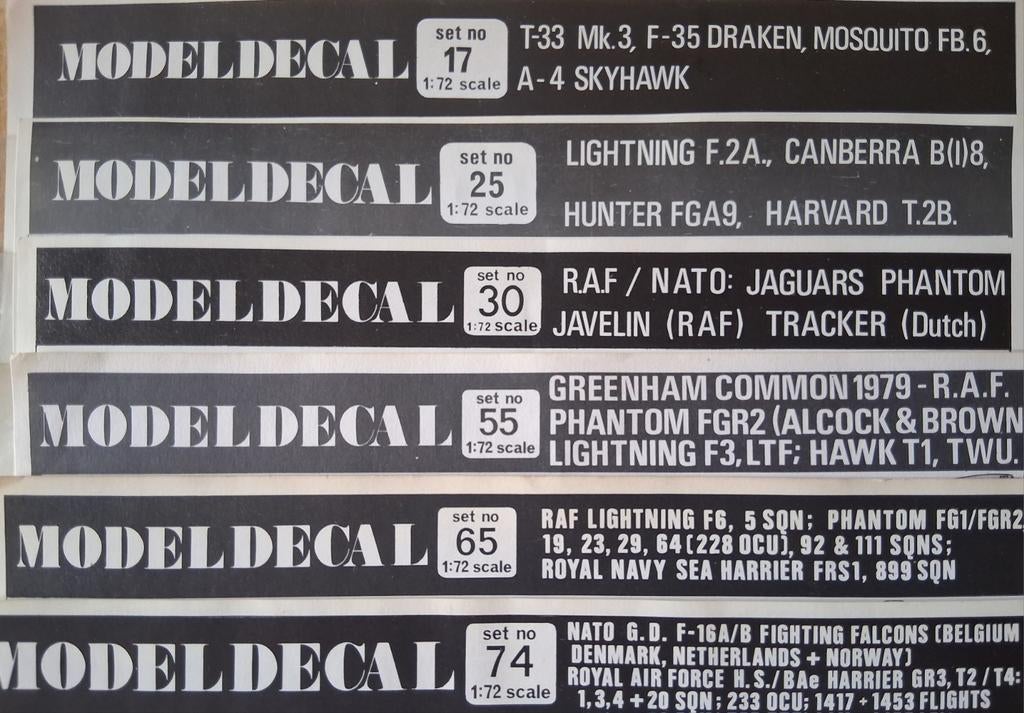 Planches de décalcomanies spéciales ModelDecal 1/72, Neuf, Autres marques, Enlèvement ou Envoi, 1:72 à 1:144