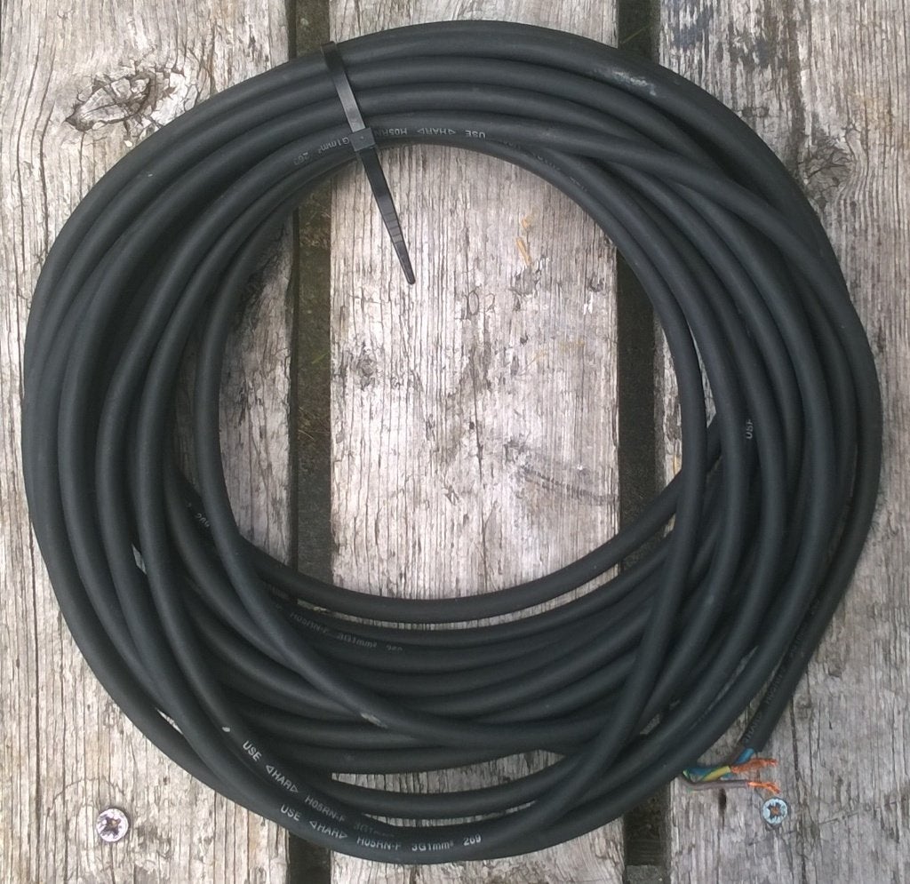 Snoer 10 meter 230 Volt (3x1mm) RTPR HD05RN, Ophalen of Verzenden, Zo goed als nieuw, Apparatuur