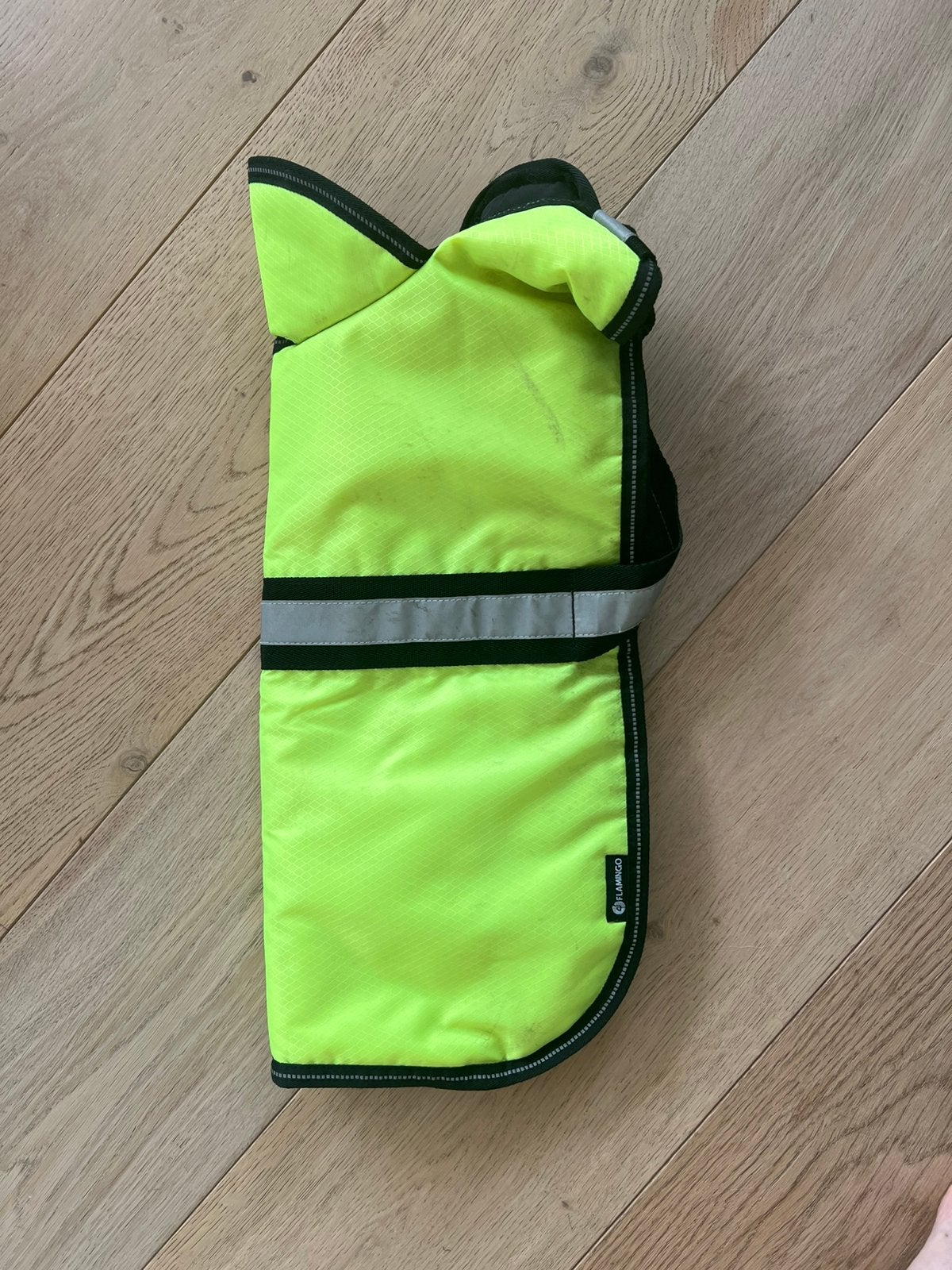 Flamingo hondenjas – waterafstotend en goed zichtbaar, Dieren en Toebehoren, Hondenkleding, Ophalen, Flamingo, Zo goed als nieuw
