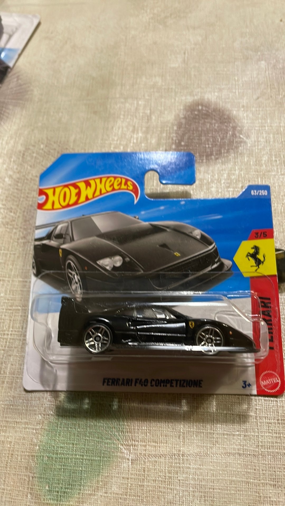 Zeldzame Hot Wheels Ferrari F40 Competizione Zwart, Hobby en Vrije tijd, Ophalen of Verzenden, Nieuw, Auto