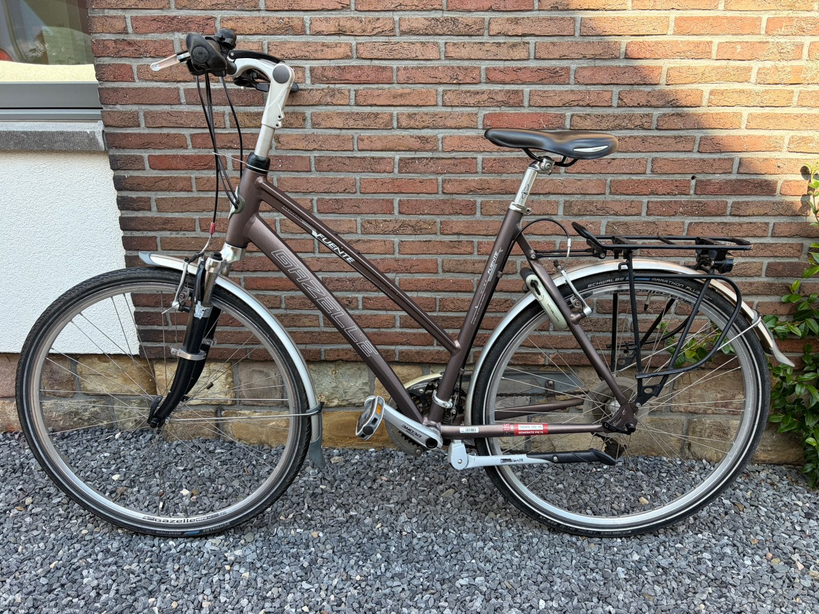 Gazelle Fuente V27 trekking damesfiets, Fietsen en Brommers, Ophalen, Gebruikt, Versnellingen, 56 cm of meer