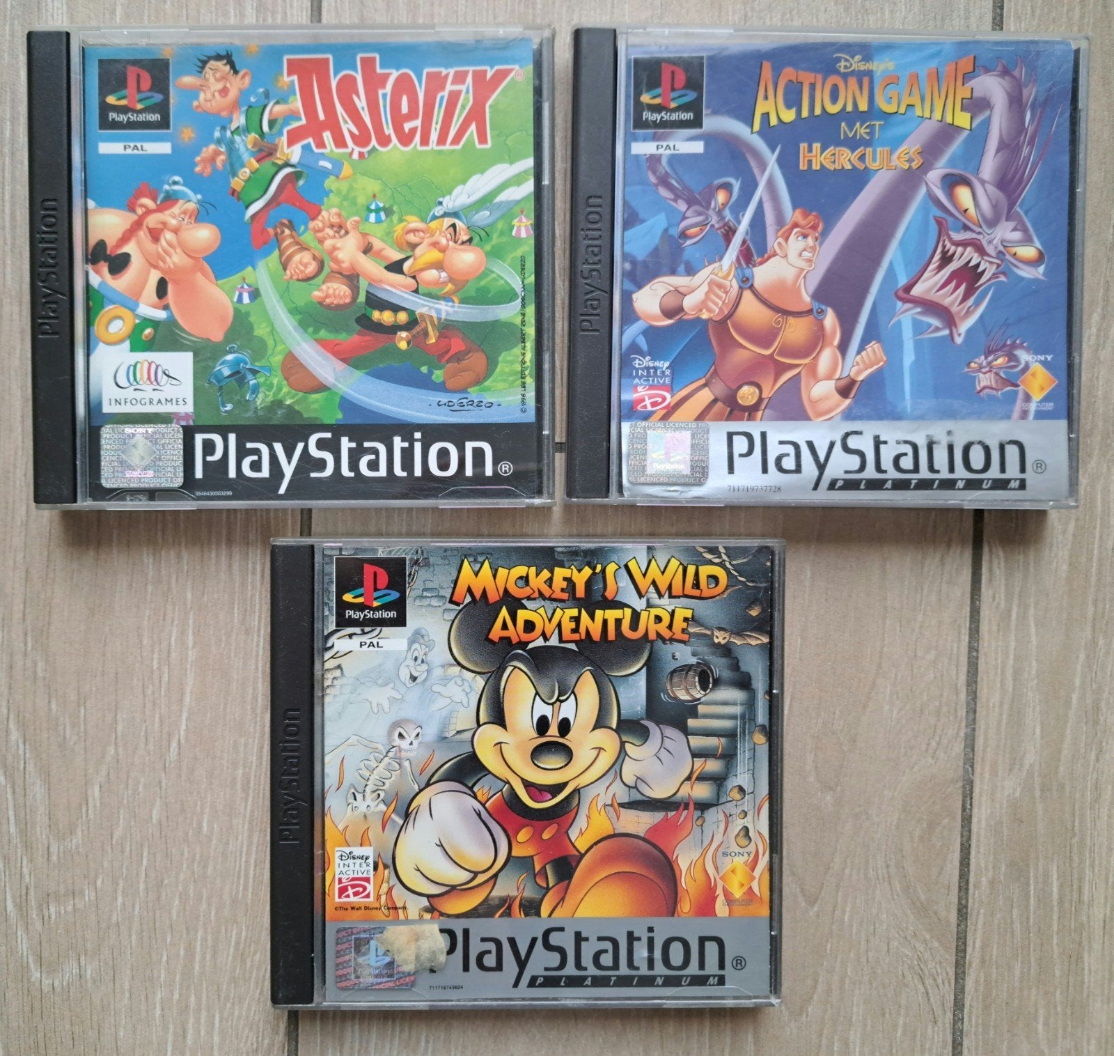 Playstation 1 : Astérix/Hercules/Mickey's Wild Adventure, Consoles de jeu & Jeux vidéo, Enlèvement ou Envoi