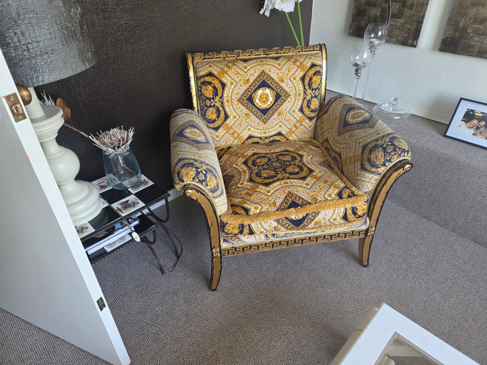 Versace fauteuil, Ophalen, Gebruikt, Hout